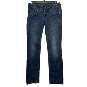 G-STAR Raw Denim Ford Straight Denim Blue Jeans Size W27 L32 EUC #1922